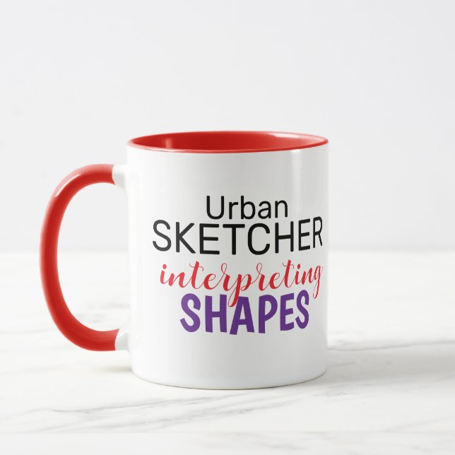Urban Sketcher interpretiert Formen! Tasse (Links)