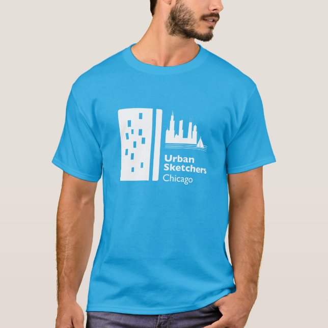 Urban Sketchers Chicago Offiziell Tee Shirt (Vorderseite)