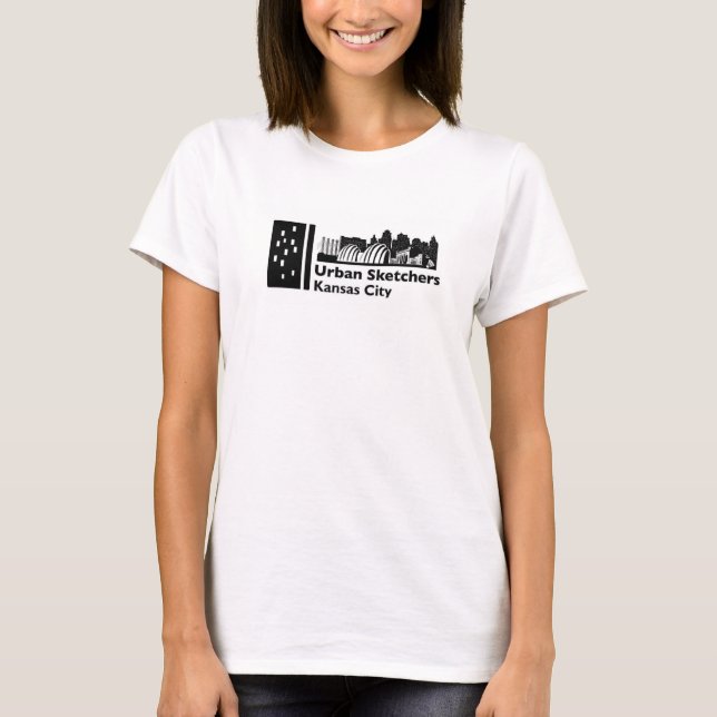 Urban Sketchers Kansas City Frauen T - Shirt. T-Shirt (Vorderseite)