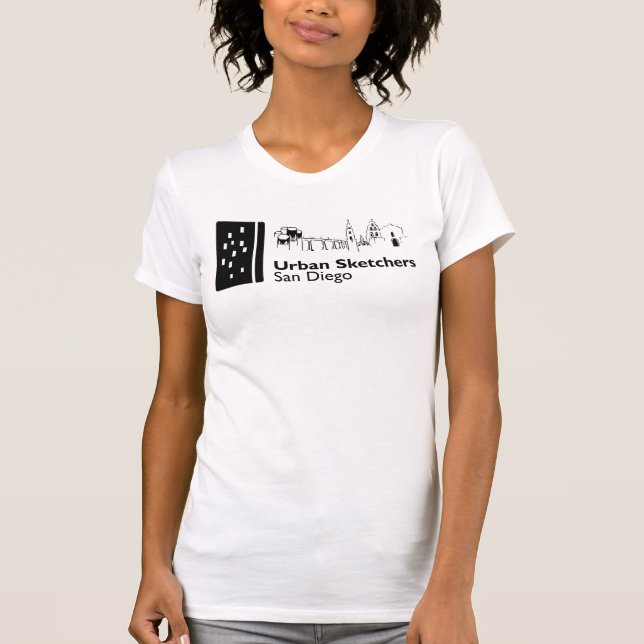Urban Sketchers San Diego Logo T - Shirt (Vorderseite)