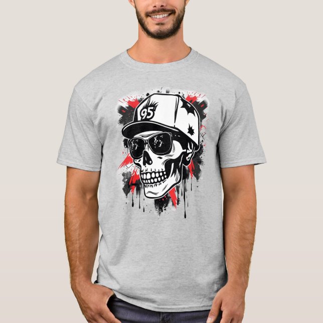 Urban Skull Design T-Shirt (Vorderseite)