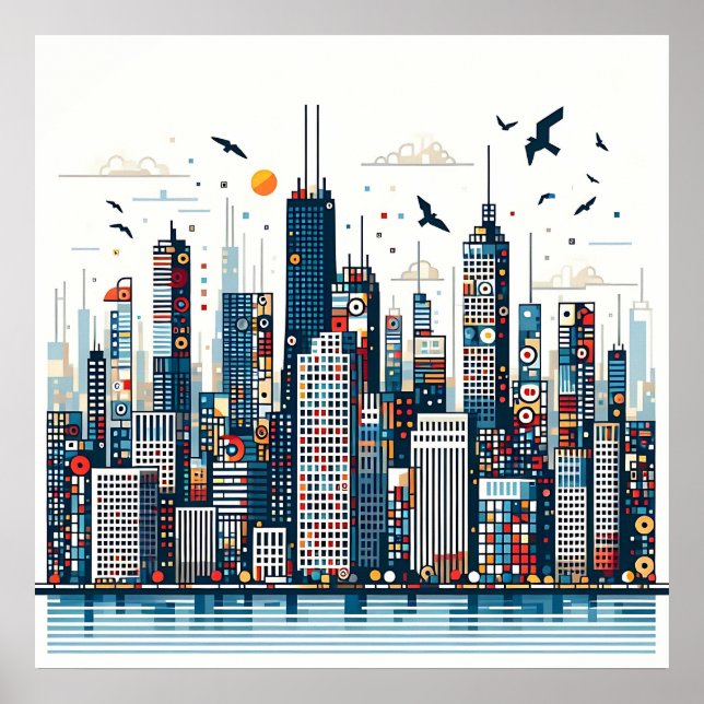 Urban Skyline Poster (Vorne)