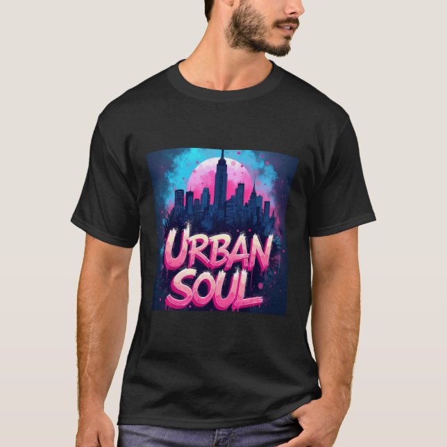 Urban Soul Graffiti Art | Neon Streetwear Digital T-Shirt (Vorderseite)
