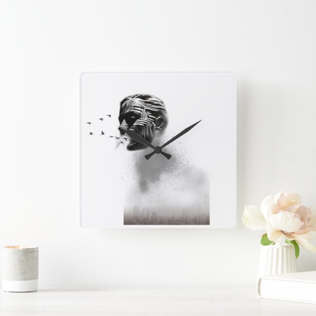 Urban Soul Quadratische Wanduhr (Zuhause)