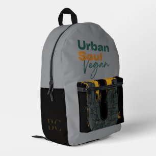 Urban Soul Vegan Gesundheit und Wellness Bedruckter Rucksack