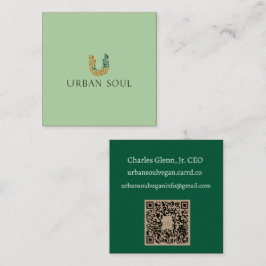 Urban Soul Vegan Quadratische Visitenkarte