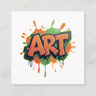 Urban Splash Art Graffiti Pulse Bold Street Expres Quadratische Visitenkarte
