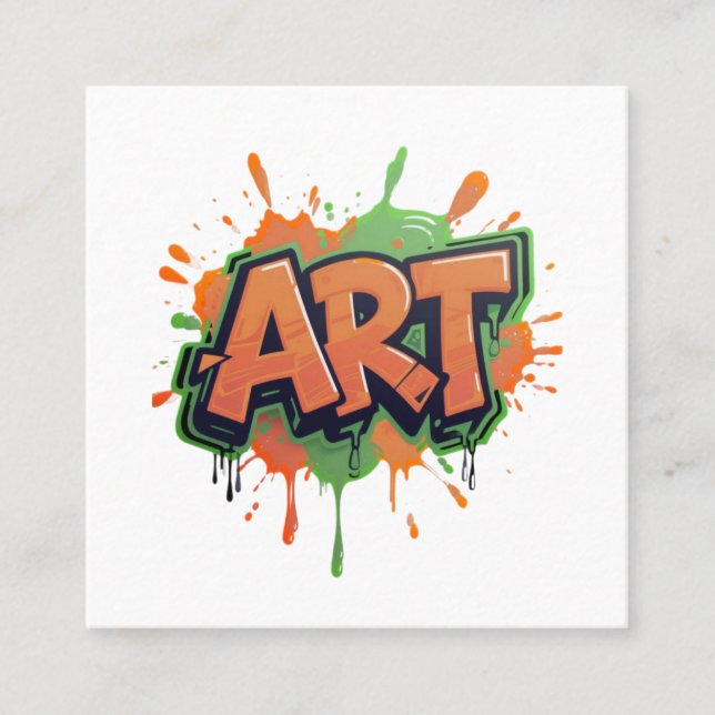Urban Splash Art Graffiti Pulse Bold Street Expres Quadratische Visitenkarte (Vorderseite)