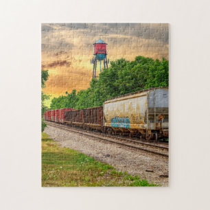 Urban Steam Punk Sunset Jigsaw Puzzle