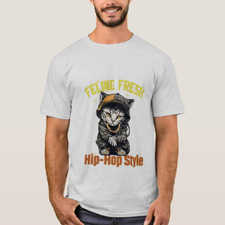Urban Street Style Cat - Hip-Hop Legend Kitty 🎸🔥 T-Shirt
