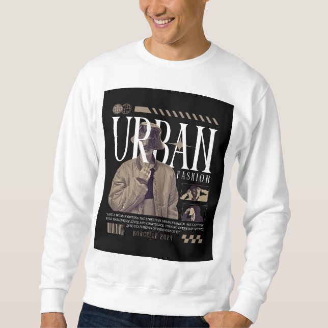 Urban Style Graphic Design – Bold Streetwear State Sweatshirt (Vorderseite)