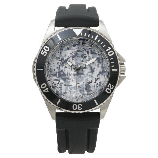 Urban Style Gray Digital Camouflage Armbanduhr (Vorderseite)