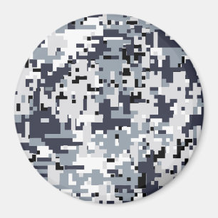 Urban Style Silver Digital Camouflage Magnet
