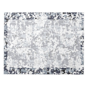 Urban Style Silver Gray Digital Camouflage Notizblock