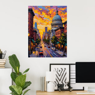 Urban Sunset Poster