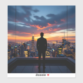 Urban Sunset Reflections Aufkleber