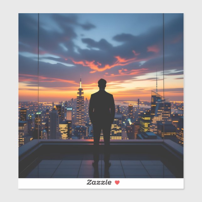 Urban Sunset Reflections Aufkleber (Blatt)