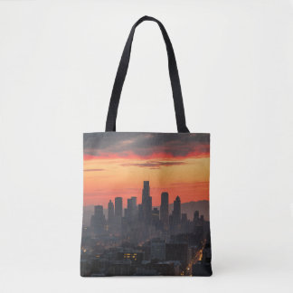 Urban Sunset Skyline - Over - Print Totbeutel