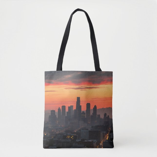 Urban Sunset Skyline - Over - Print Totbeutel (Vorderseite)