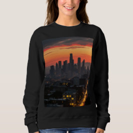 Urban Sunset Skyline Women's Basic T - Shirt
