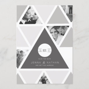 Urban Triangle Overlay Moderne Save The Date