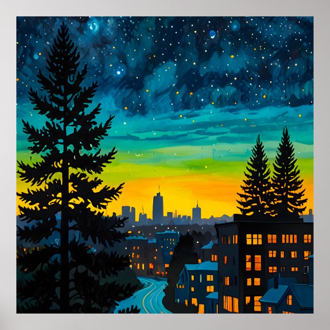 Urban Twilight Glow Poster (Vorne)