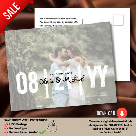 URBAN | Über einen Haushalt? Foto Save the Date 2  Postkarte