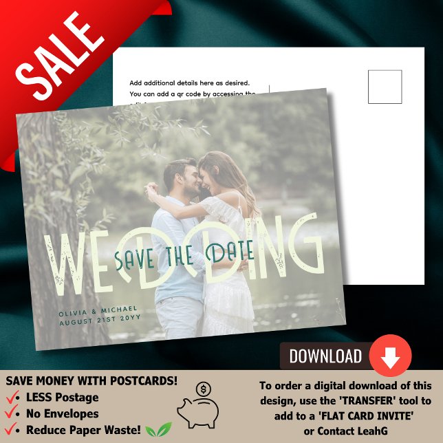 URBAN | Über einen Haushalt? Save the Date für Fot Postkarte (Von Creator hochgeladen)