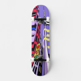Urban Vibes Skateboard – Fettes Pop-Art-Stadt-Desi