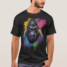 "Urban Wild: Vibrant Ape Paint Splash T-Shirt" T-Shirt