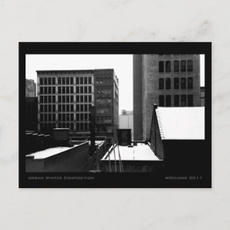 Urban Winter Zusammensetzung Postkarte