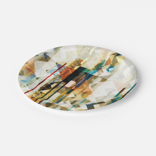 Urban Zickzack II Pappteller (Schrägansicht)