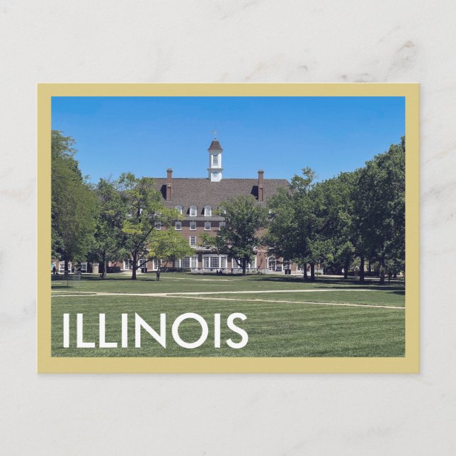 Urbana Champaign Illinois Vintage Reise Postkarte (Vorderseite)