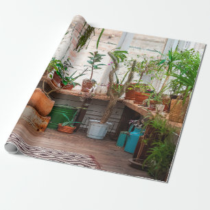 Urbane Dschungel. Wintergarten mit Pflanzen, Blume Geschenkpapier