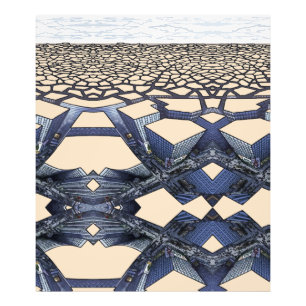 Urbane Fata Morgana: Betonschluchten auf Ödland Fotodruck