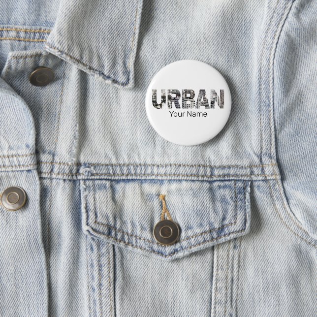 Urbane Hauptstadt Briefe Urbaner Vintages Design Button (Beispiel)