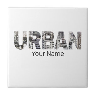 Urbane Hauptstadt Briefe Urbaner Vintages Design Fliese