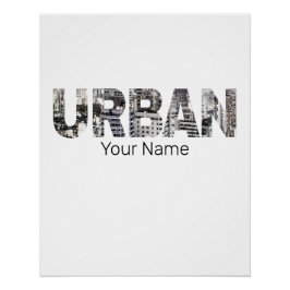 Urbane Hauptstadt Briefe Urbaner Vintages Design Poster