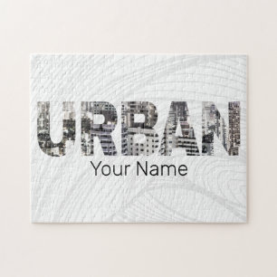 Urbane Hauptstadt Briefe Urbaner Vintages Design Puzzle