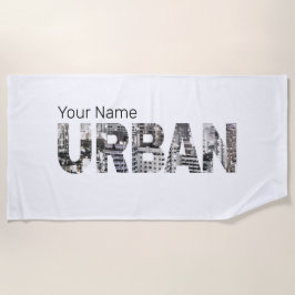 Urbane Hauptstadt Briefe Urbaner Vintages Design Strandtuch