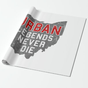 Urbane Legenden Die nie Staat von Ohio Not leidend Geschenkpapier