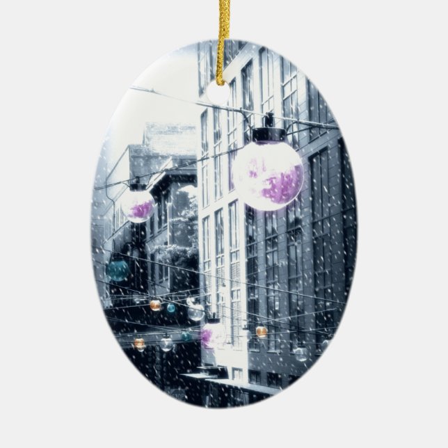 Urbane Lichter Keramik Ornament (Vorne)