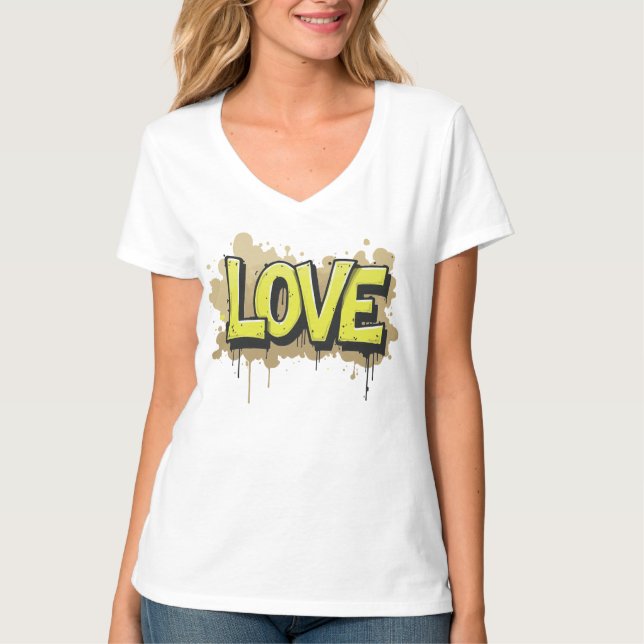 Urbane Liebe blühen T-Shirt (Vorderseite)