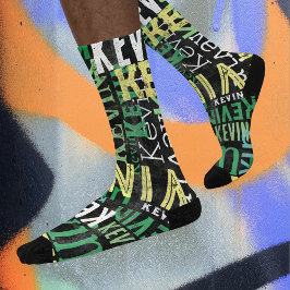 Urbane Typografie erschüttert moderne Schriftart Socken