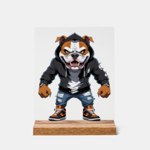 Urbaner Alpha Bulldogge � Street-Style-Maskottchen Acrylschild