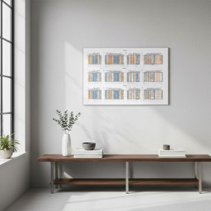 Urbaner Bauplan Wandkunstposter Poster