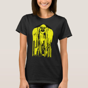 Urbaner Gorilla Affe Monkey Schwarz & Gelb Abstrac T-Shirt