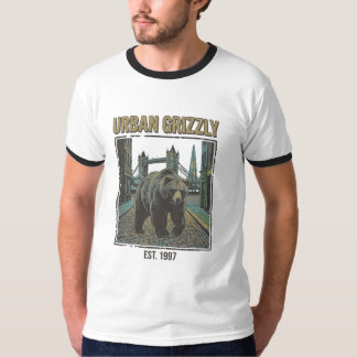 Urbaner Grizzly Vintage Streetcore Wildlife T-Shirt