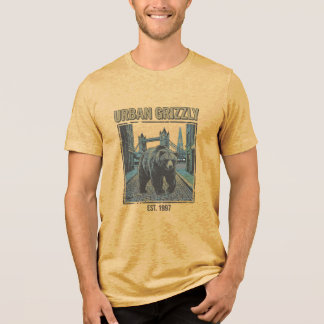 Urbaner Grizzly Vintage Streetcore Wildlife Tri-Blend Shirt