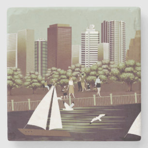 Urbaner Landschaftsstein Untersetzer